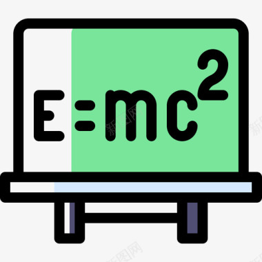 爱因斯坦疯狂科学7颜色省略图标图标