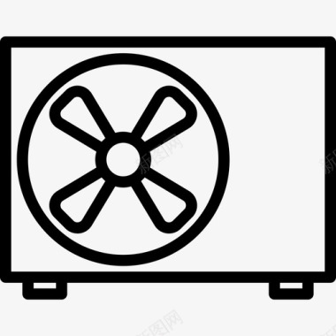 空调家用电器6线性图标图标