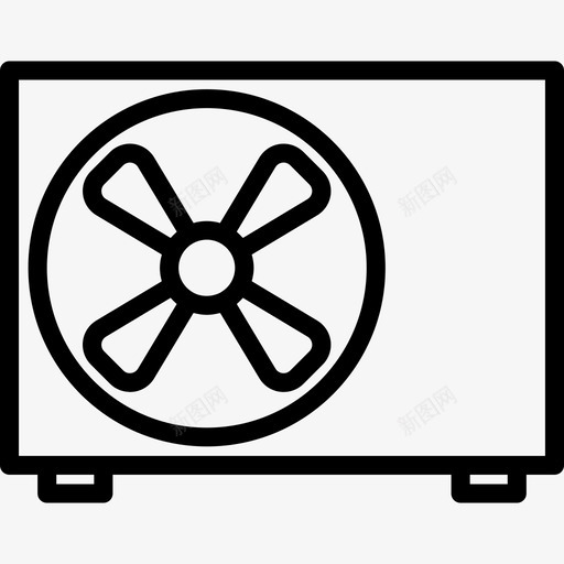 空调家用电器6线性图标svg_新图网 https://ixintu.com 家用电器6 空调 线性