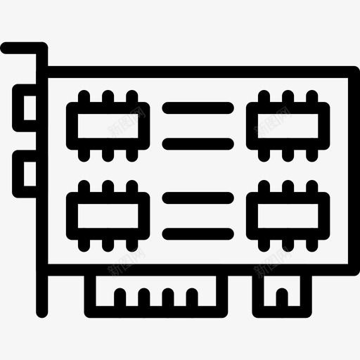 视频卡设备34线性图标svg_新图网 https://ixintu.com 线性 视频卡 设备34