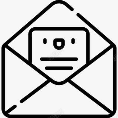电子邮件创业29直线型图标图标