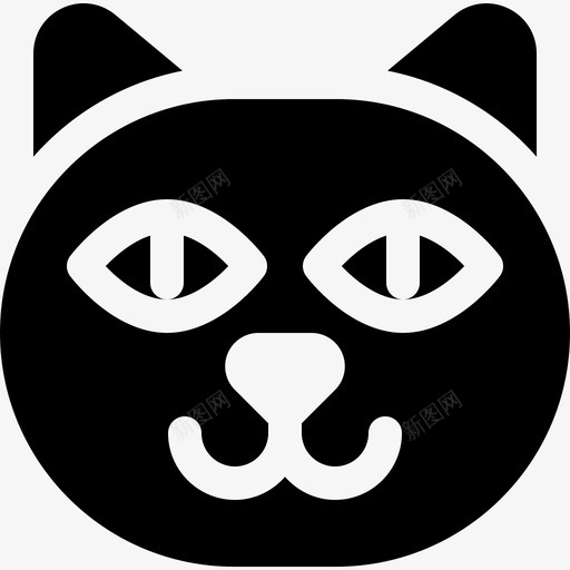 黑猫万圣节48填充物图标svg_新图网 https://ixintu.com 万圣节48 填充物 黑猫