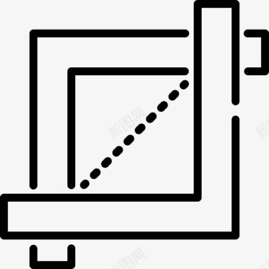 裁剪编辑工具6线性图标图标
