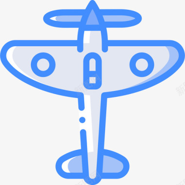 飞机战争蓝色图标图标