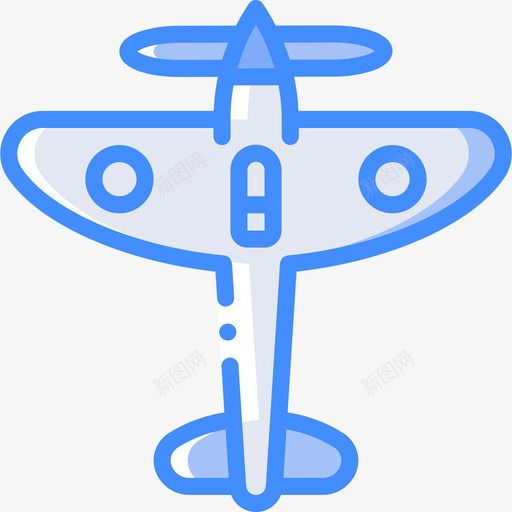 飞机战争蓝色图标svg_新图网 https://ixintu.com 战争 蓝色 飞机