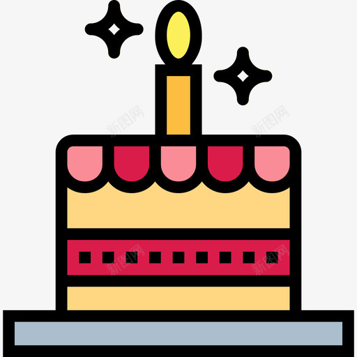 生日蛋糕派对37正色图标svg_新图网 https://ixintu.com 正色 派对37 生日蛋糕