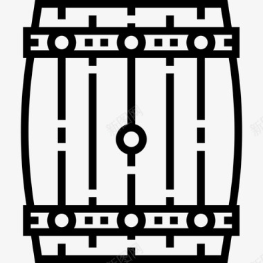 桶啤酒节13直线型图标图标