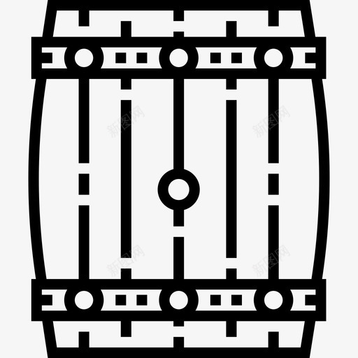 桶啤酒节13直线型图标svg_新图网 https://ixintu.com 啤酒节13 桶 直线型