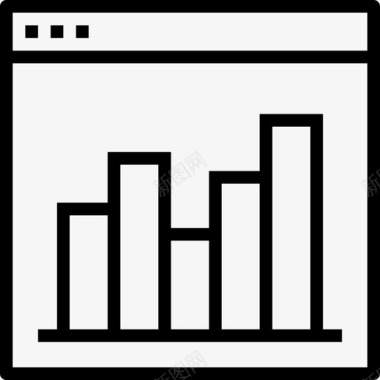 统计学数据5线性图标图标