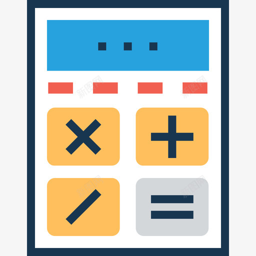 计算器金融和银行线性颜色图标svg_新图网 https://ixintu.com 线性颜色 计算器 金融和银行