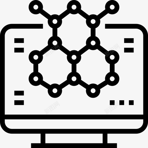 分子生物化学5线性图标svg_新图网 https://ixintu.com 分子 生物化学5 线性