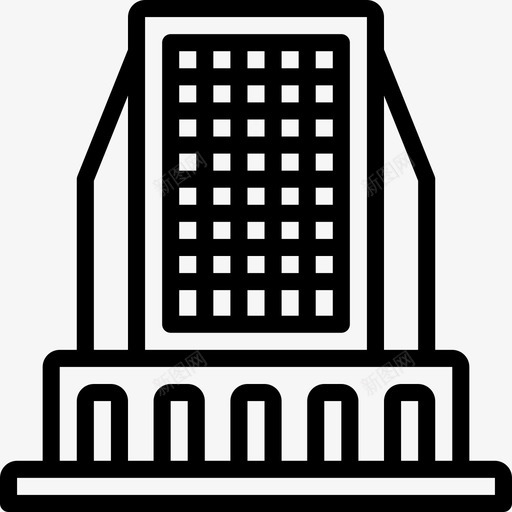 摩天大楼24号楼直线型图标svg_新图网 https://ixintu.com 24号楼 摩天大楼 直线型