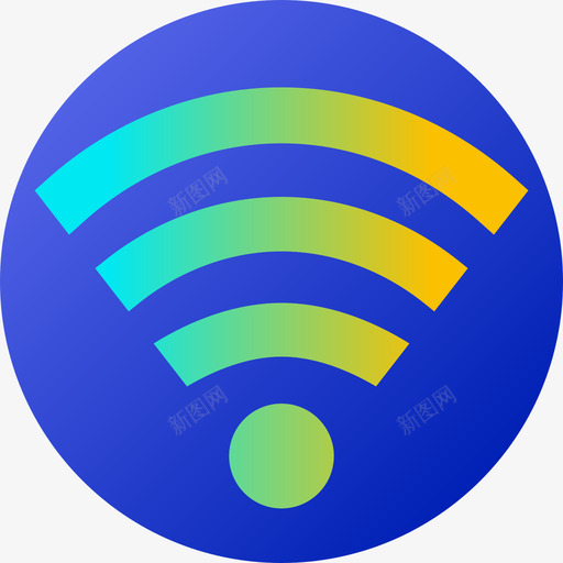 Wifiui接口26渐变图标svg_新图网 https://ixintu.com Wifi ui接口26 渐变