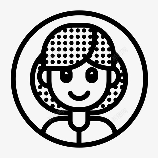 女性化身角色女孩图标svg_新图网 https://ixintu.com 人物 卡通头像点 女孩 女性化身 角色