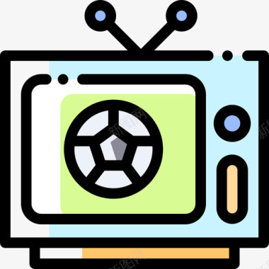 电视足球23颜色省略图标图标