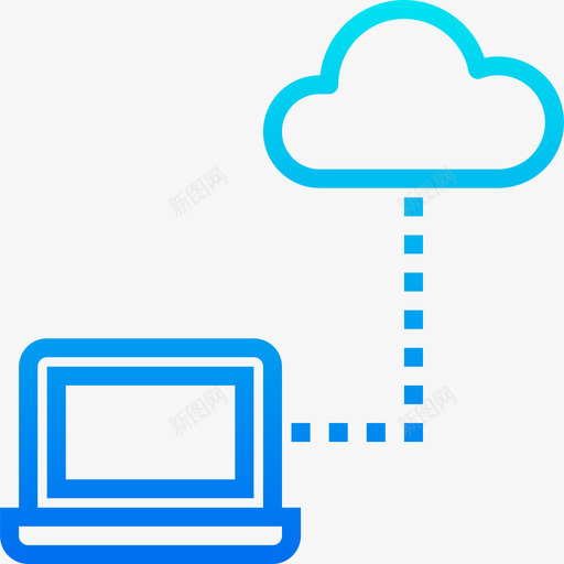 云网络通信网2梯度图标svg_新图网 https://ixintu.com 云网络 梯度 通信网2