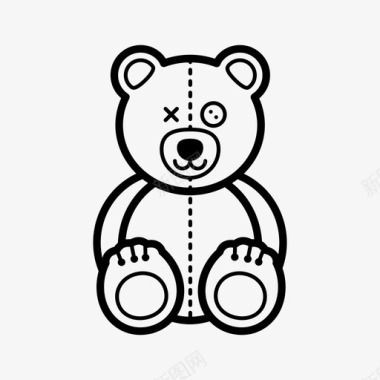 泰迪熊孩子梦图标图标