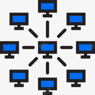 网络通信网络线颜色图标图标