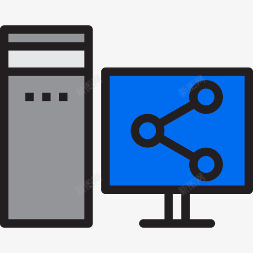 桌面通讯网络线颜色图标svg_新图网 https://ixintu.com 桌面 线颜色 通讯网络