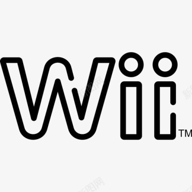 Wii视频游戏标志3线性图标图标