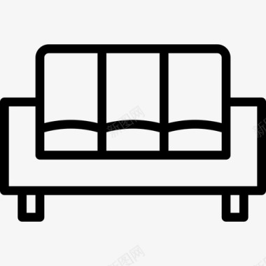 沙发家具和家用11线性图标图标