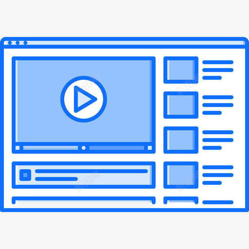 网页界面54蓝色图标svg_新图网 https://ixintu.com 界面54 网页 蓝色
