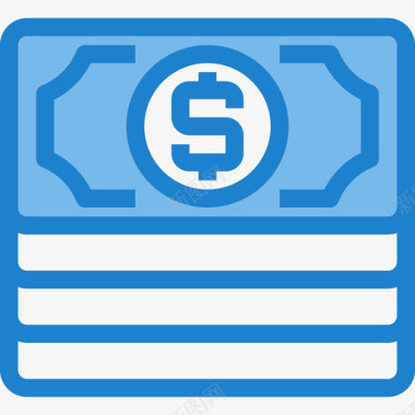 金钱金融8蓝色图标图标