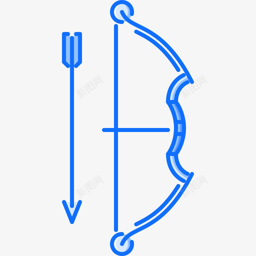 箭头运动装备7蓝色图标svg_新图网 https://ixintu.com 箭头 蓝色 运动装备7