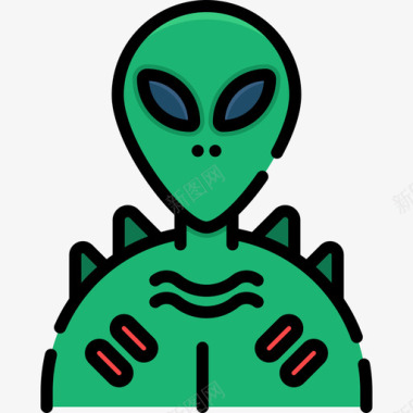 外星人阿凡达22线性颜色图标图标