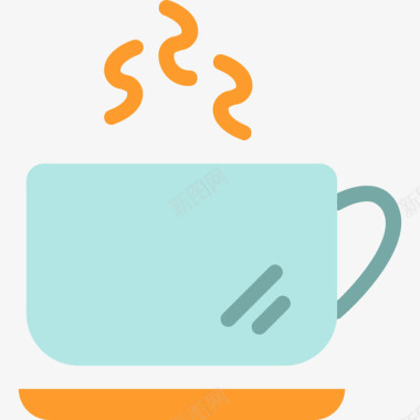 咖啡杯商务和金融75平的图标图标