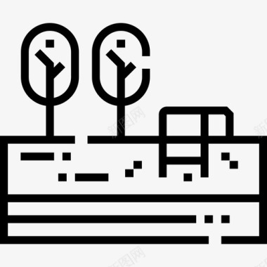 游泳池豪华16直线型图标图标