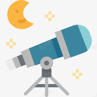 望远镜教育120平面图标图标