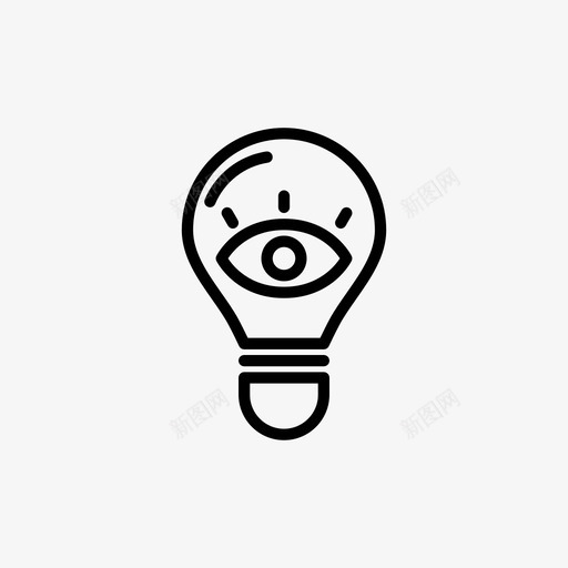 灯眼创意灯泡图标svg_新图网 https://ixintu.com 创意 商业图标 搜索 灯泡 灯眼 视觉