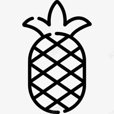 菠萝食品和饮料12直系图标图标