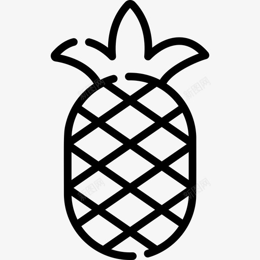 菠萝食品和饮料12直系图标svg_新图网 https://ixintu.com 直系 菠萝 食品和饮料12