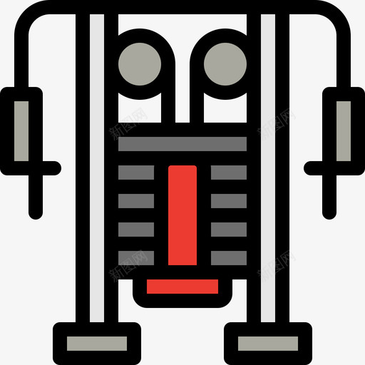 健身房健身57线性颜色图标svg_新图网 https://ixintu.com 健身57 健身房 线性颜色