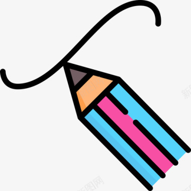 铅笔编辑工具8线颜色图标图标