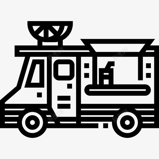柠檬水食品车3线性图标svg_新图网 https://ixintu.com 柠檬水 线性 食品车3