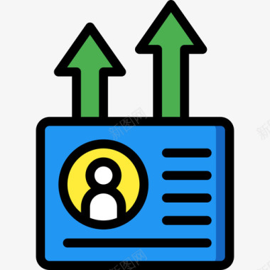 身份证社会营销2线性颜色图标图标