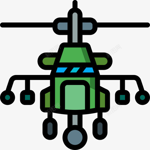 陆军直升机战争2线性颜色图标svg_新图网 https://ixintu.com 战争2 线性颜色 陆军直升机