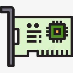 网络接口卡网络接口卡计算机硬件线颜色图标高清图片
