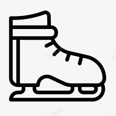 溜冰鞋圣诞节下雪图标图标