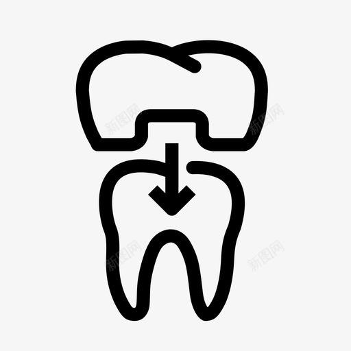 牙冠牙医牙齿图标svg_新图网 https://ixintu.com 治疗 牙冠 牙医 牙齿 迷你图标集牙齿牙医牙科