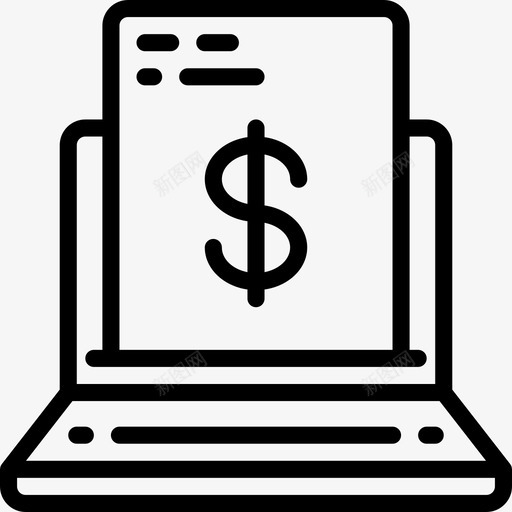 笔记本电脑市场营销18线性图标svg_新图网 https://ixintu.com 市场营销18 笔记本电脑 线性