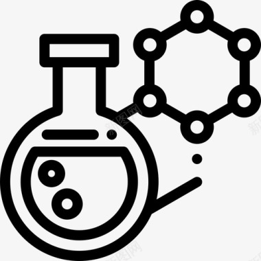 烧瓶化学19线性图标图标