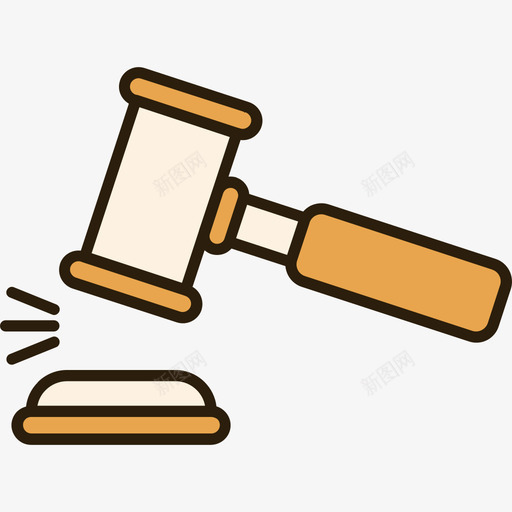 拍卖法律和法律3线性颜色图标svg_新图网 https://ixintu.com 拍卖 法律和法律3 线性颜色