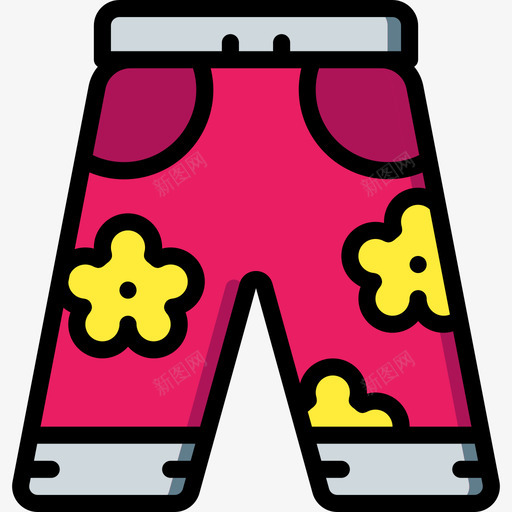 短裤夏装2线性颜色图标svg_新图网 https://ixintu.com 夏装2 短裤 线性颜色
