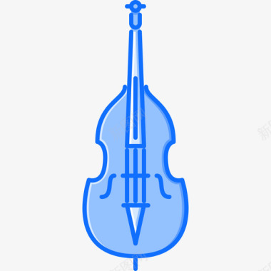 大提琴音乐44蓝色图标图标
