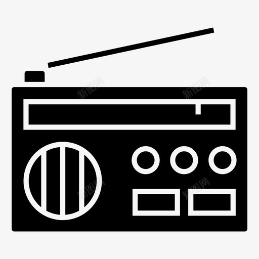 收音机收音机调频通信和媒体暗黑图标svg_新图网 https://ixintu.com 收音机 收音机调频 通信和媒体暗黑