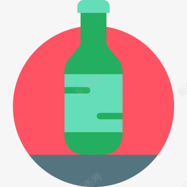 瓶子节日3扁平图标图标
